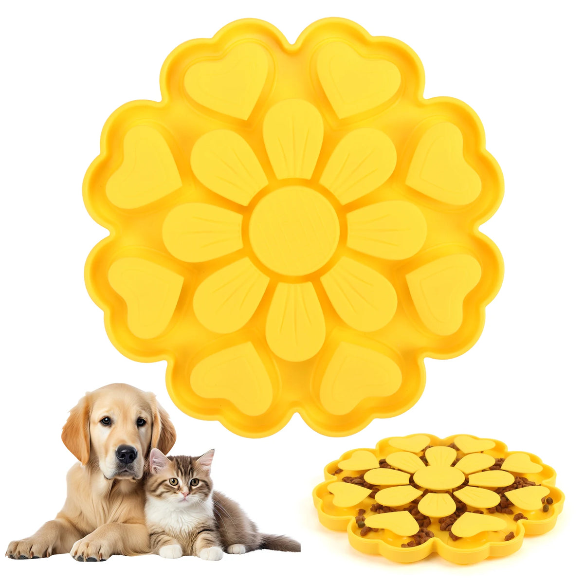 Pet Slow Feeder Bowl Licking Pad Lick Feeder Pad with Suction Cup Choke Proof Silicone Slow Food Dog and Cat Feeding Products